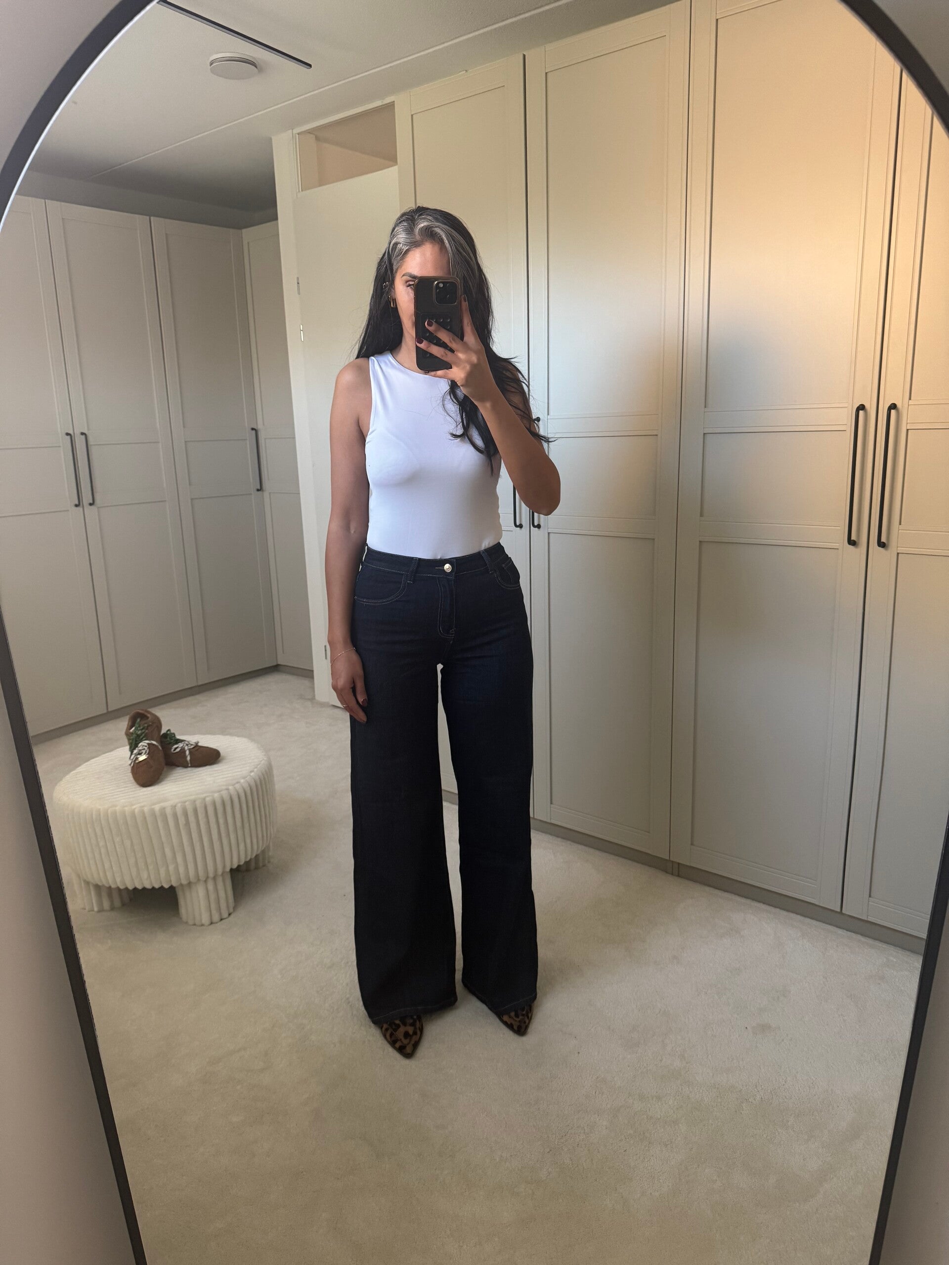 Wideleg Jeans Donker