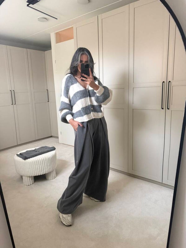 Gestreept vest GRIJS