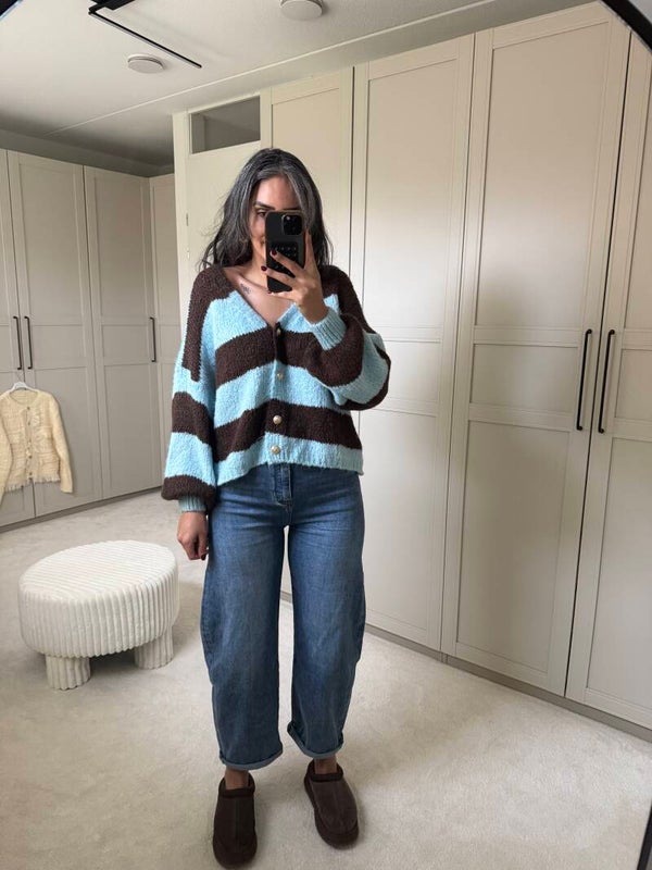 Gestreept vest BRUIN