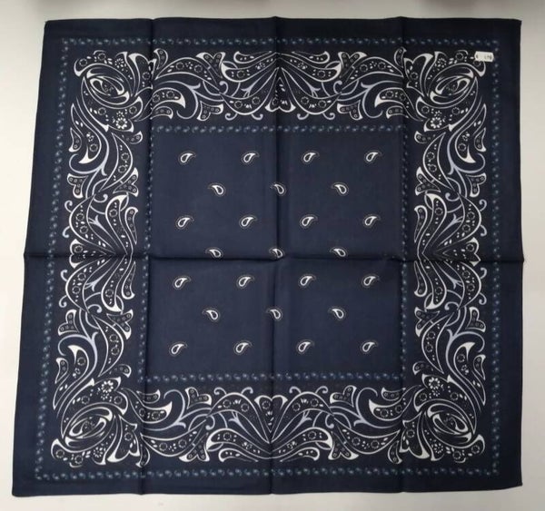 Boeren zakdoek donkerblauw met druppels