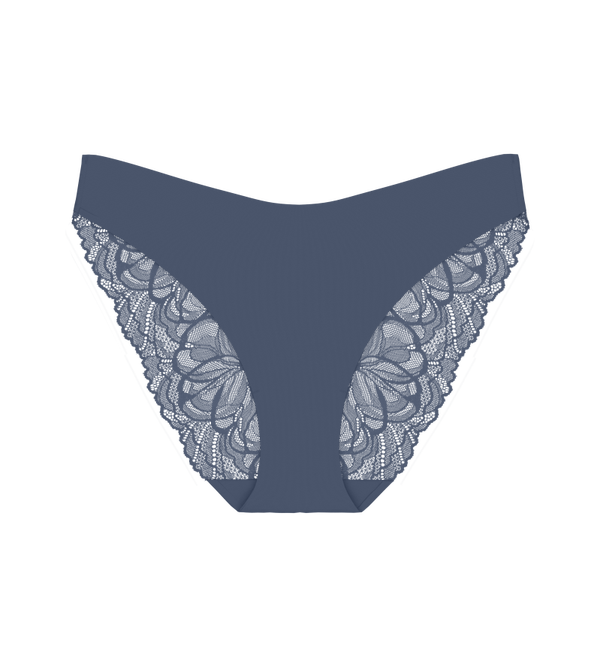 Triumph - Body Make-Up Illusion Lace Highleg Tai - 10219711 - 7873 - Indigo Veil