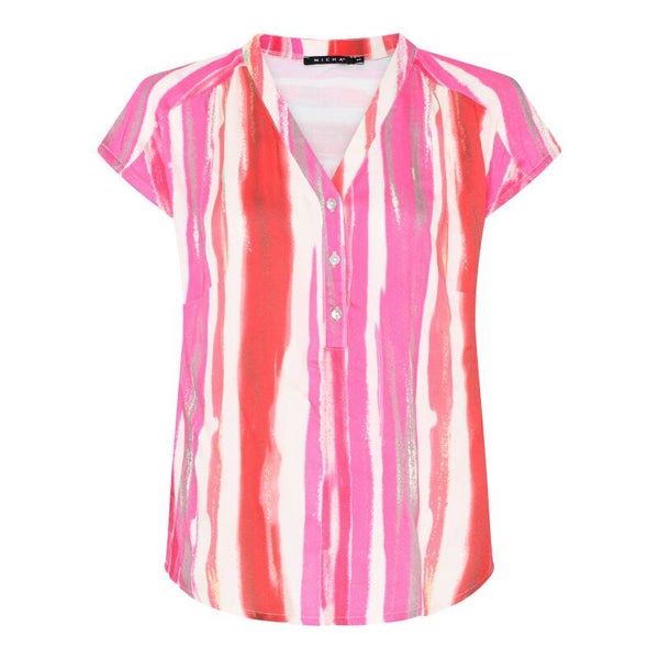 Micha - Blouse - Roze Streep