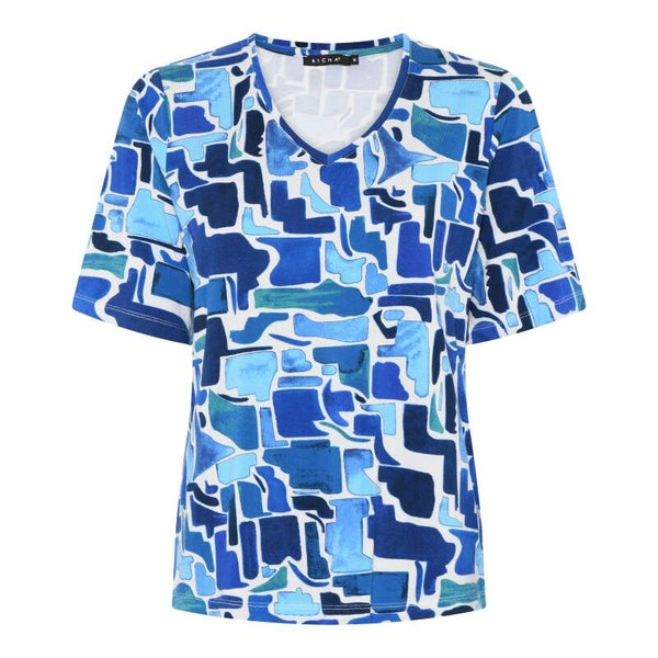 Micha - Shirt - Blauwe Print