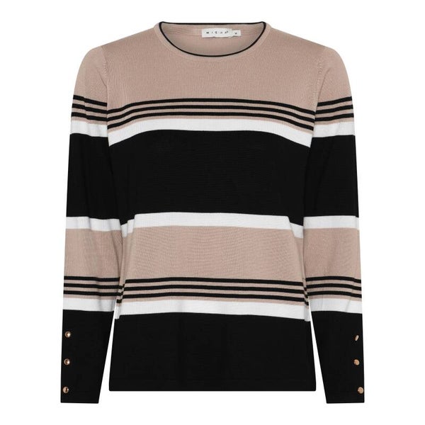 Micha - Jumper - 179-197 - Zwart/Camel - Maat XL
