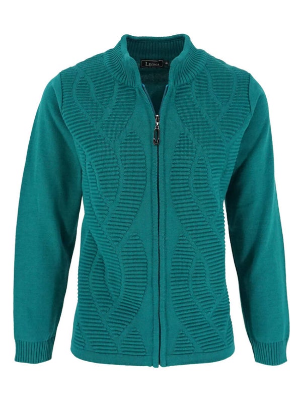 Leona per Donna - Vest Lizzy - Ritssluiting - Opaal - Maat XXL