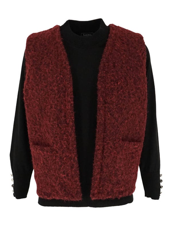 Leona per Donna - Gilet - Porto Red