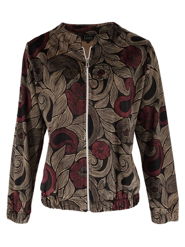 Leona per Donna - Vest met Print - Brique Red