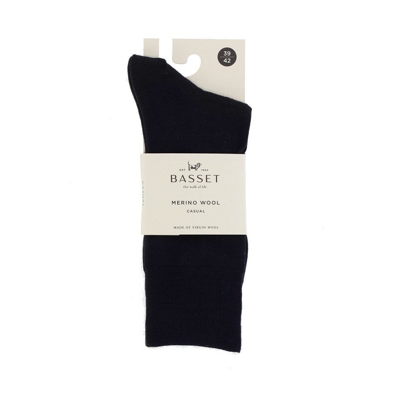 Basset - Unisex Sokken - Merino Casual - Marine