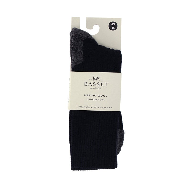 Basset - Unisex Sokken - Merino Outdoor - Marine