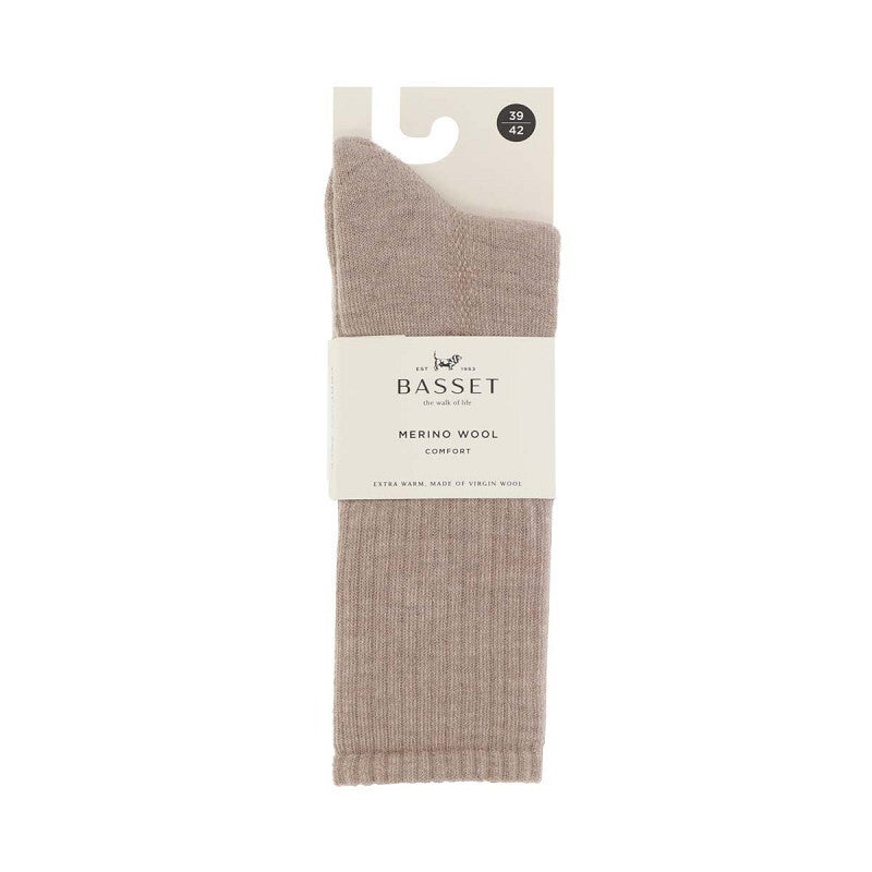 Basset - Unisex Sokken - Merino Comfort - Beige