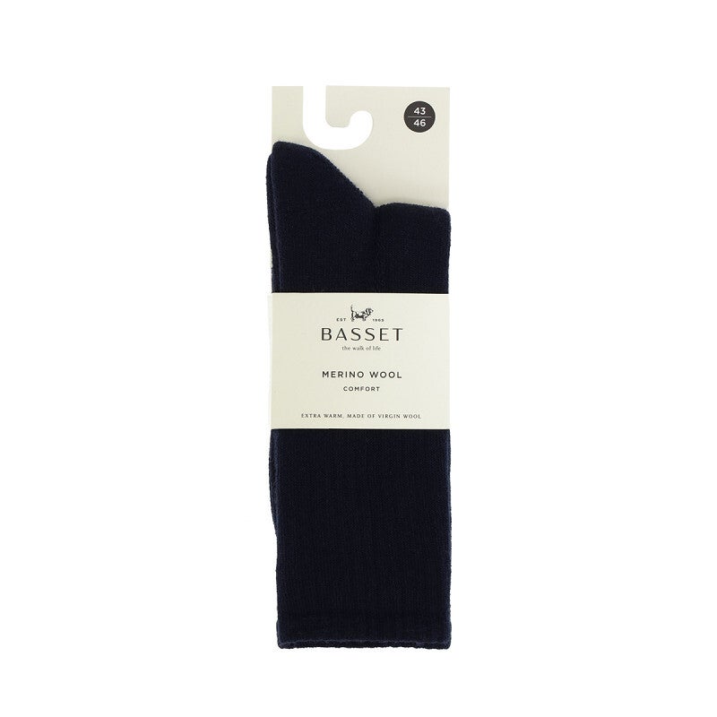 Basset - Unisex Sokken - Merino Comfort - Marine