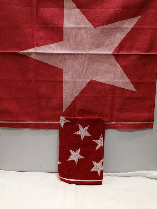 Keuken- en theedoek  Rode sterren