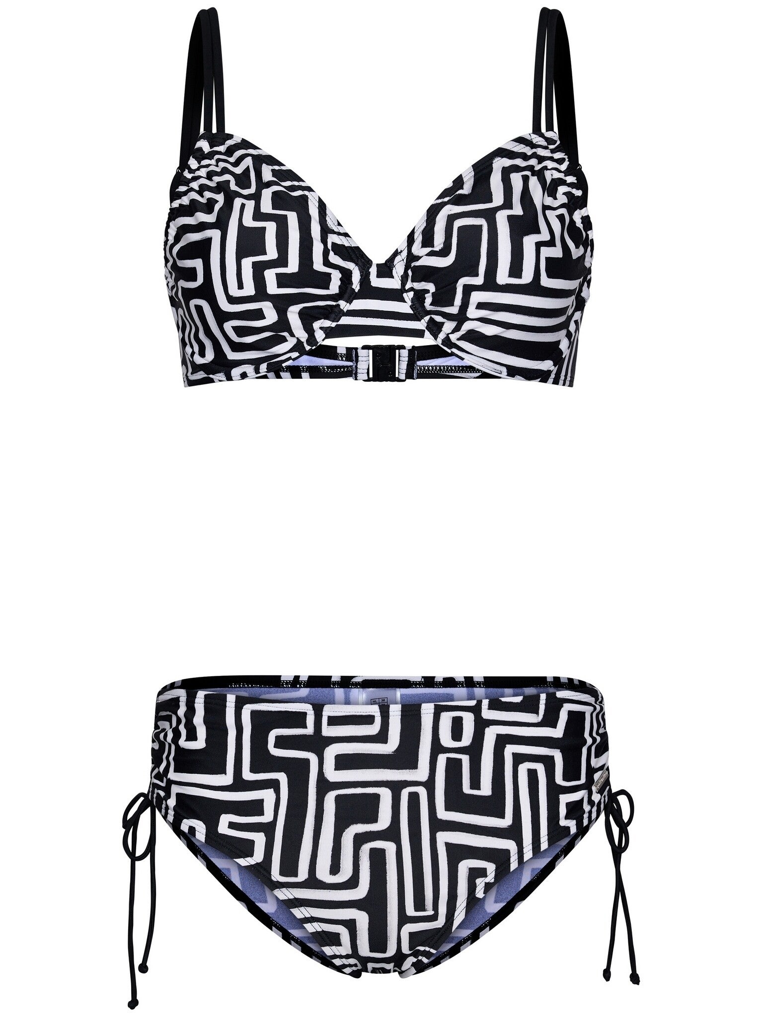 Pastunette - Sliding Cup Bikini met slip - Zwart