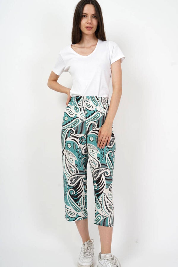 Marinello - Broek - Capri - ZWART/WIT