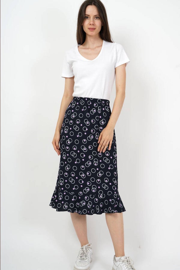 Marinello - Rok - BLAUW/WIT ROOS