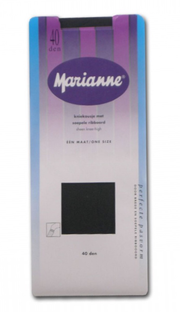 Marianne kniekousje met soepele ribboord 40 DEN  -  één maat