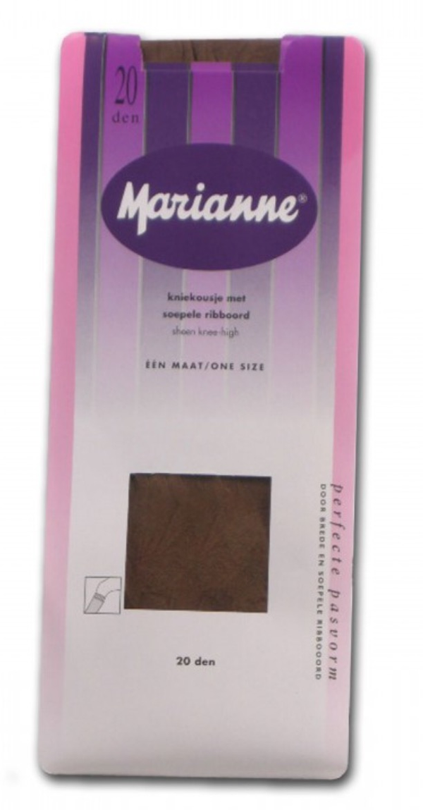 Marianne kniekousje met soepele ribboord 20 DEN  -  één maat