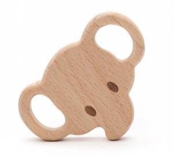 Durable Bijtring Hout Olifant