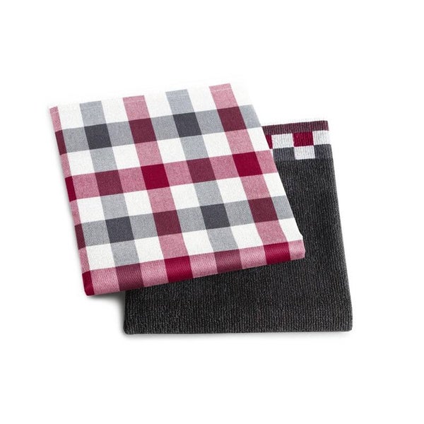 Keuken- en Theedoek Set - DDDDD - Carre Anthracite