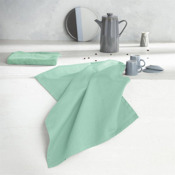 Keuken- en Theedoek Set - DDDDD - Logo Pastel Green