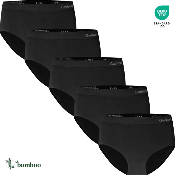 Gaubert - Dames - Bamboe Naadloos - Midi Slip - 6-Pack - Zwart