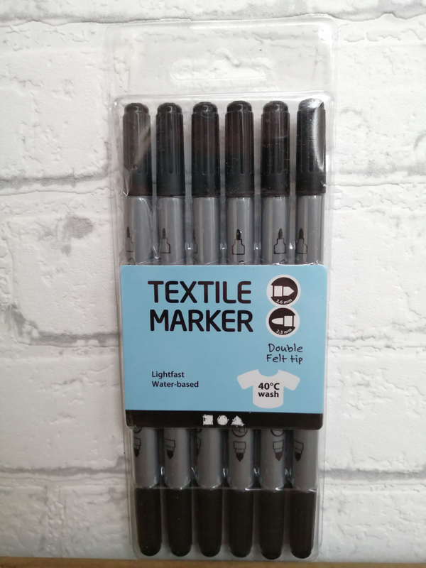 Textielmarkers 6-pack