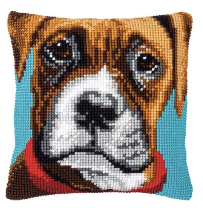 Boxer - Vervaco Borduurkussen