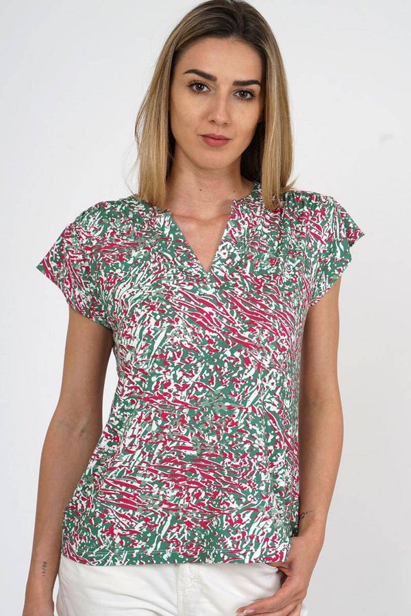 Marinello - Shirt - Blauw met Oranje