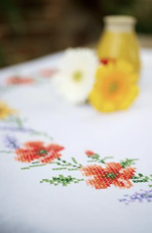 Vervaco - Voorbedrukt - Tafelkleed - Bloemen en Lavendel