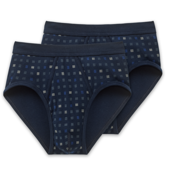 Schiesser - Essentials Feinripp - Sportslips met gulp - 2-pack - Navy