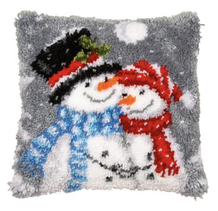 Vervaco - Borduurpakket - Knoopkussen Kit Sneeuwmannen