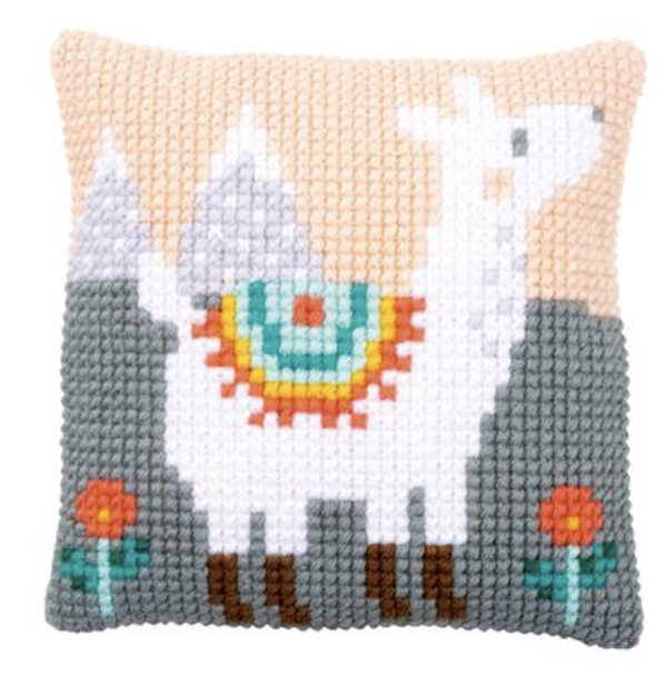 Lama  -  Vervaco kids borduurkussen