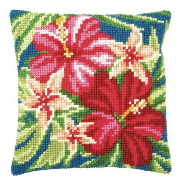 Bloemen botanical  -  Vervaco borduurkussen