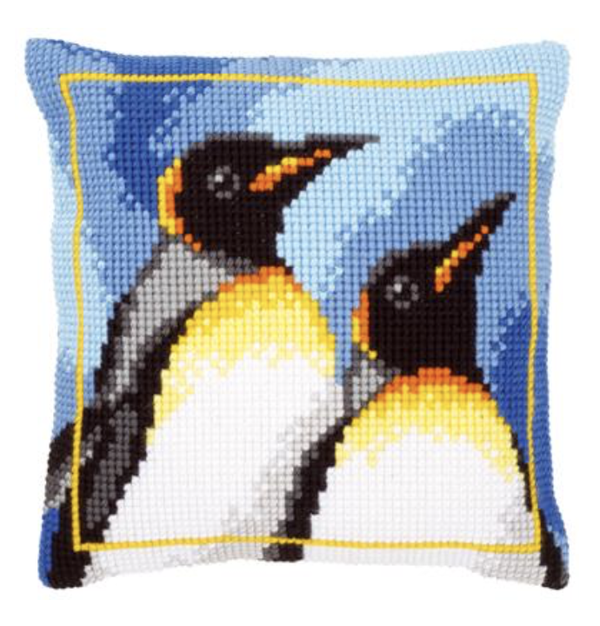 Pinguins  -  Vervaco borduurkussen
