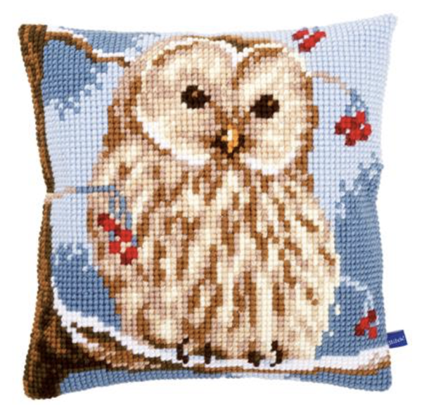Winteruil - Vervaco Borduurkussen