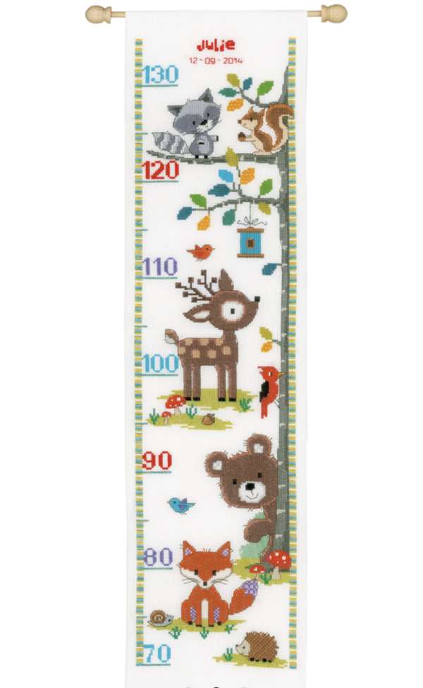 Vervaco - Telpakket - Groeimeter  - Bosdieren