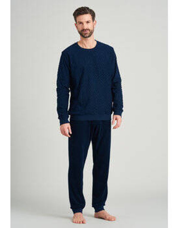 Schiesser - Pyjama - Met Manchetten - Badstof