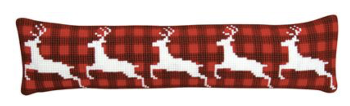 Springende rendieren  -  Vervaco borduur Tochtmat