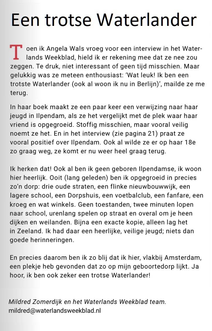 Een trotse Waterlander