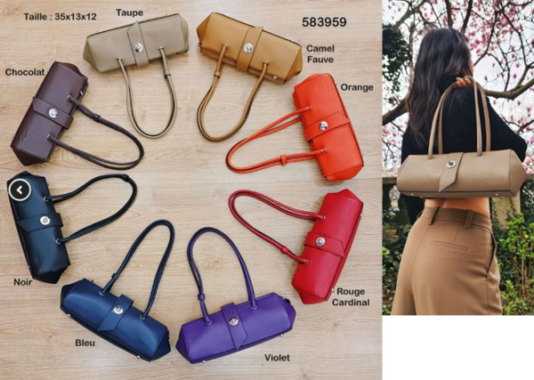 Réf 583959 - Sac cuir Vachette Foulonné