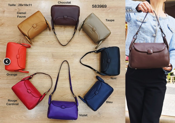 Réf 583969 - Sac Cuir Vachette foulonné