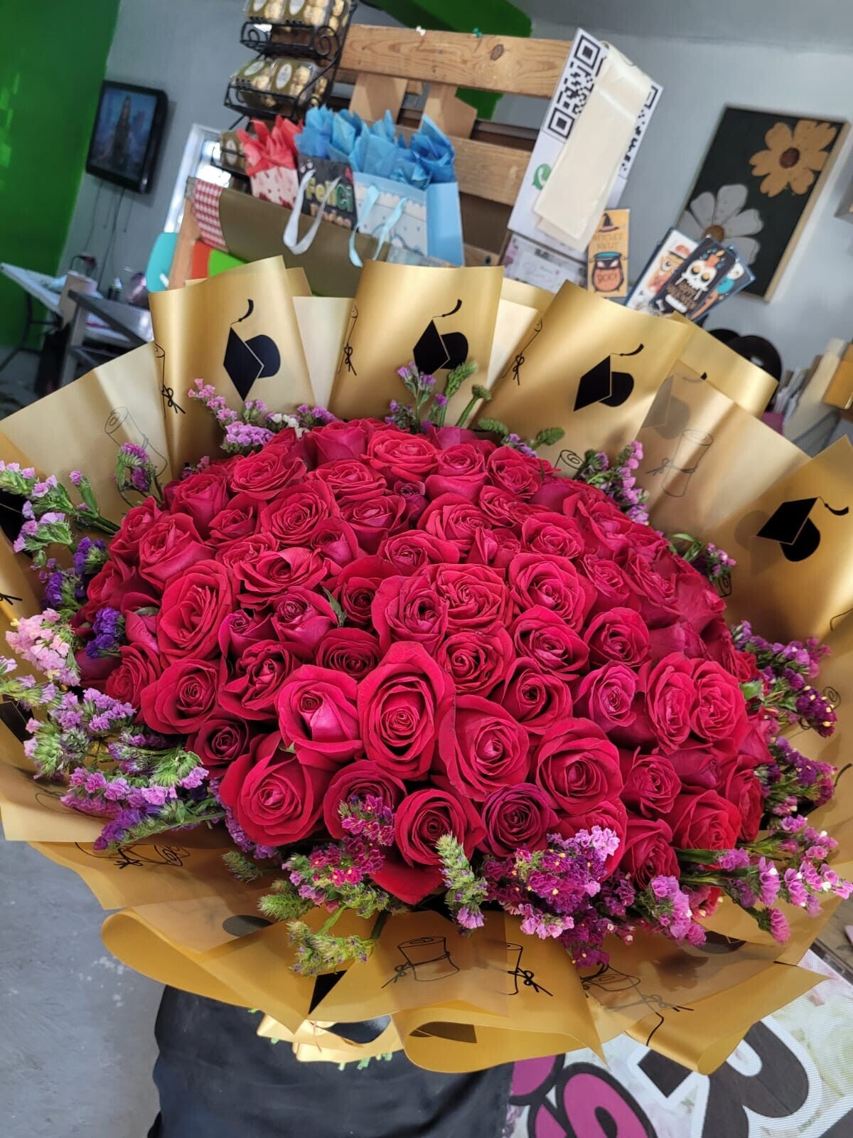 100 Rosas grandes de color