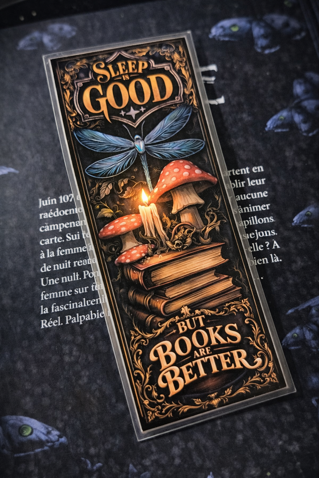 Marque-page illustré – Papillons et libellules