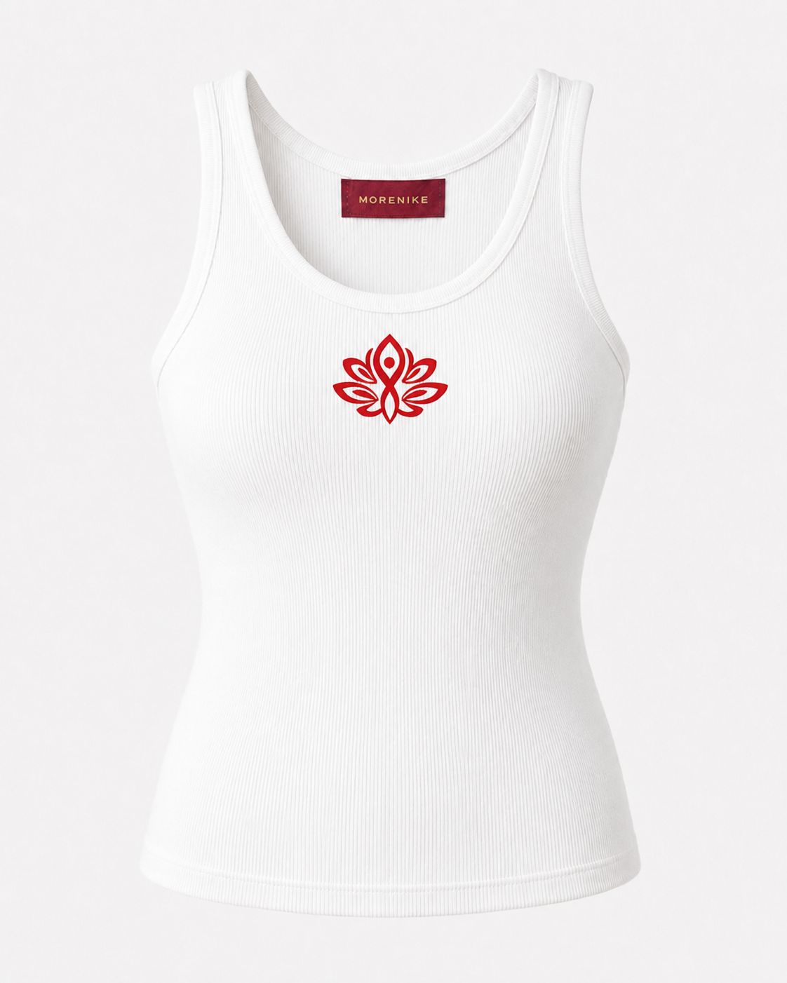 Dara Embroidered Logo Cotton Tank Top White