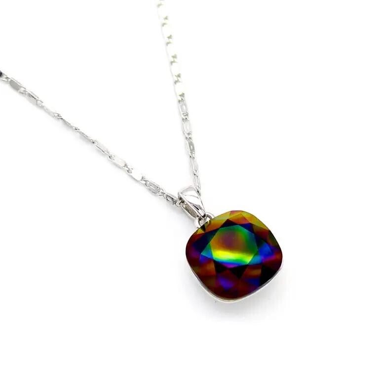 Purple Stone with Platinum Necklace