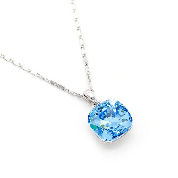 Light Blue Stone with Platinum Necklace