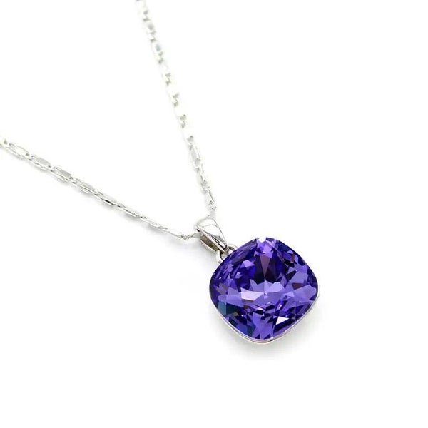 Purple Stone with Platinum Necklace