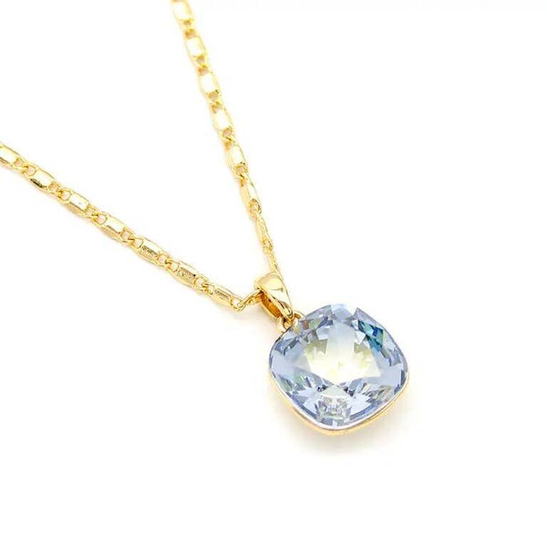 Light Blue Stone with Gold Necklace