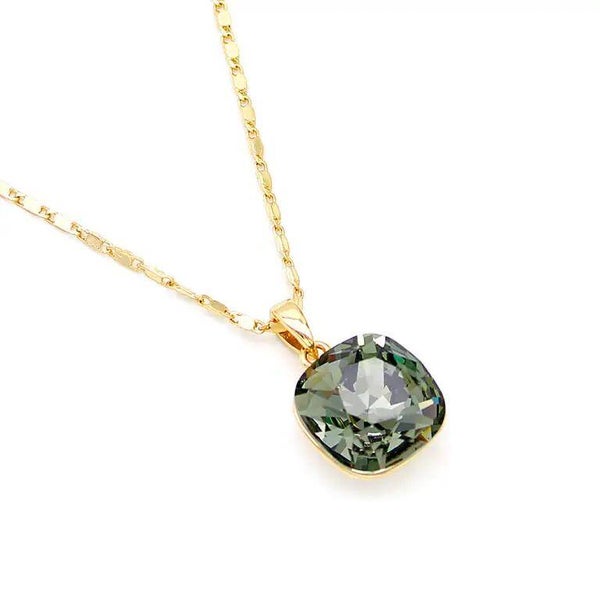 Vintage Rose Stone with Platinum Necklace