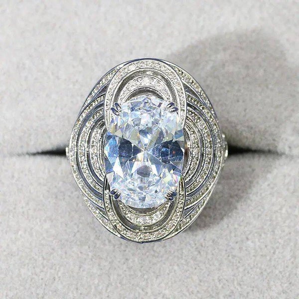 White Zircon Ring
